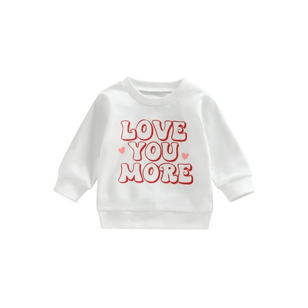 Infant Baby Valentine s Day Pullover Casual Long Sleeve O-Neck Letter Print Warm Loose Sweatshirt
Infant Baby Valentine s Day Pullover Casual Long Sleeve O-Neck Letter Print Warm Loose Sweatshirt