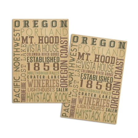 Oregon Typography (4x6 Birch Wood Postcards 2-Pack Stationary Rustic Home Wall Decor)
Oregon Typography (4x6 Birch Wood Postcards 2-Pack Stationary Rustic Home Wall Decor)