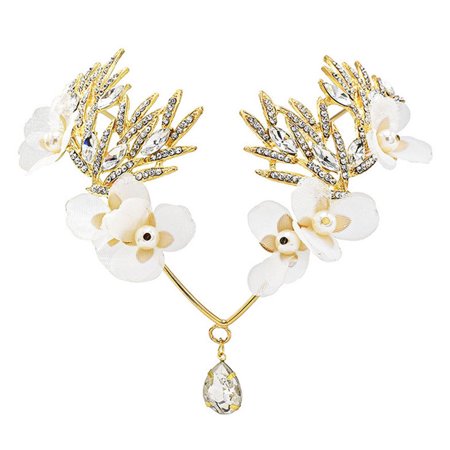 1Pc Bride Pearl Flower Crown Diamond Pendant Half Crown Leaf Hair Ornament (Golden)
1Pc Bride Pearl Flower Crown Diamond Pendant Half Crown Leaf Hair Ornament (Golden)