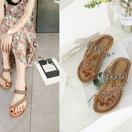 Kukoosong Summer Women Sandals Casual Beach Sandals for Women Bohemian Flat Flower Rhinestone Sandals Outer Casual Beach Sandals MultiColor Size 38
Kukoosong Summer Women Sandals Casual Beach Sandals for Women Bohemian Flat Flower Rhinestone Sandals Outer Casual Beach Sandals MultiColor Size 38