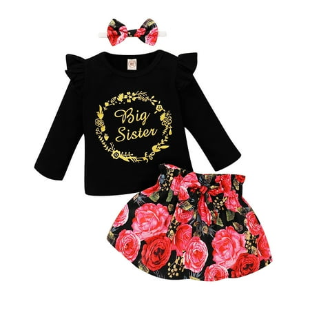 KIMI BEAR Toddler Baby Girls Skirt Outfits 3T Girls Fall Winter Clothes Letter Print Long Sleeve T-shirt Rose Skirt Headband 3PCs Set 3-4 Years Black
KIMI BEAR Toddler Baby Girls Skirt Outfits 3T Girls Fall Winter Clothes Letter Print Long Sleeve T-shirt Rose Skirt Headband 3PCs Set 3-4 Years Black