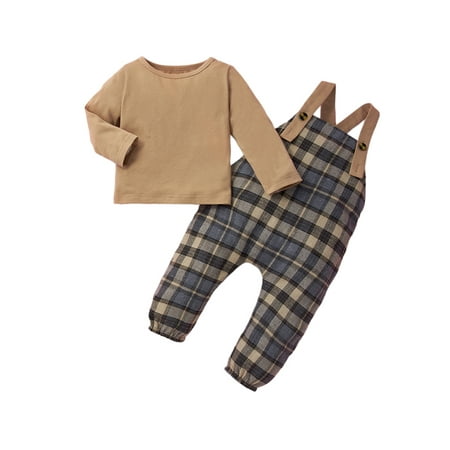 LAPAKIDS Infant Toddler Baby Boy Cotton Clothes Long Sleeve T-Shirt & Plaid Suspender Pants Outfits 9-12 Months
LAPAKIDS Infant Toddler Baby Boy Cotton Clothes Long Sleeve T-Shirt & Plaid Suspender Pants Outfits 9-12 Months