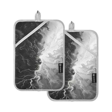 Black and White Tie Dye Oven Mitts 2 Pcs Pot Holders Sets Heat Resistant for Kitchen Cooking Baking 7 x9.8
Black and White Tie Dye Oven Mitts 2 Pcs Pot Holders Sets Heat Resistant for Kitchen Cooking Baking 7 x9.8