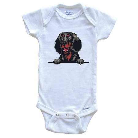 Gordon Setter Dog Breed Cute One Piece Baby Bodysuit 6-9 months white