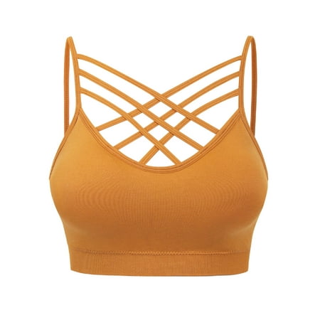 MixMatchy Women s Soft Seamless Triple Criss-Cross Front Bralette Sport Bra with Removable Pads
MixMatchy Women s Soft Seamless Triple Criss-Cross Front Bralette Sport Bra with Removable Pads