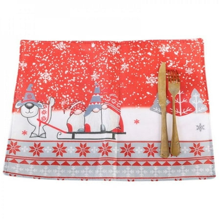 Christmas Table Placemat Kitchen Dining Table Place Mat for Home Decoration Santa Clause Pattern 17 x 13 Inches
Christmas Table Placemat Kitchen Dining Table Place Mat for Home Decoration Santa Clause Pattern 17 x 13 Inches