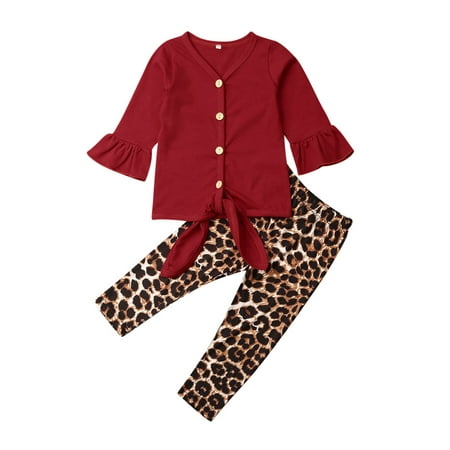 IZhansean Toddler Baby Girls Leopard Outfits Long Sleeve T-shirt+Pants Set Autumn Clothes Tracksuit Wine Red 5-6 Years
IZhansean Toddler Baby Girls Leopard Outfits Long Sleeve T-shirt+Pants Set Autumn Clothes Tracksuit Wine Red 5-6 Years