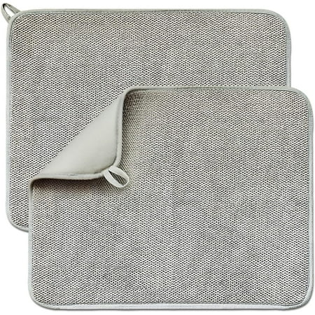 FymlhomiGrey Dish Drying Mats for Kitchen Counter 2 Pack Dish Drying Mat Drying Pad Dish Rack Drainer Mat Pink Kitchen Mat (Grey)
FymlhomiGrey Dish Drying Mats for Kitchen Counter 2 Pack Dish Drying Mat Drying Pad Dish Rack Drainer Mat Pink Kitchen Mat (Grey)