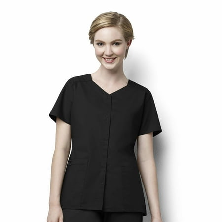WonderWink WonderWORK 200-Women s Short Sleeve Snap Front Top
