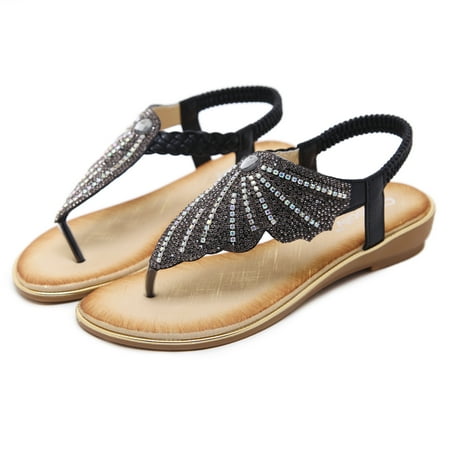DAFENGEA Rhinestone Decor Flip Flops Thong Flats Sandals for Women Summer Beach with Elastic Ankle T-Strap Fashion Dressy Open Toe Anti-slip Shoes
DAFENGEA Rhinestone Decor Flip Flops Thong Flats Sandals for Women Summer Beach with Elastic Ankle T-Strap Fashion Dressy Open Toe Anti-slip Shoes