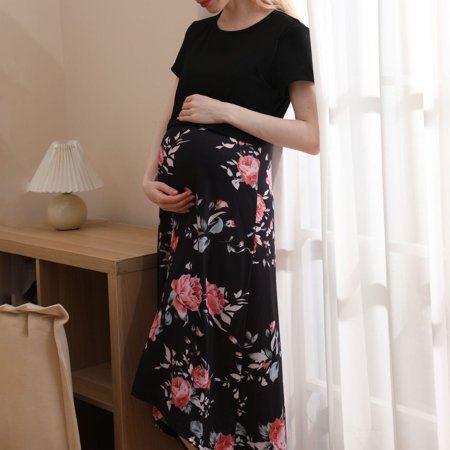 Aayomet Maternity Dress for BabyShower Black Dress Maternity Wear Short Sleeve Crew Neck Lactation Dress Floral Summer Dress Black L
Aayomet Maternity Dress for BabyShower Black Dress Maternity Wear Short Sleeve Crew Neck Lactation Dress Floral Summer Dress Black L