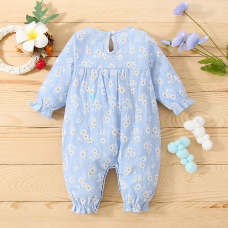 Gubotare Rompers For Baby Boys Baby Boy Girl Romper Long Sleeve Jumpsuit 100% Cotton Outfit Footless Coverall 3-24 Months Light Blue 3-6 Months
Gubotare Rompers For Baby Boys Baby Boy Girl Romper Long Sleeve Jumpsuit 100% Cotton Outfit Footless Coverall 3-24 Months Light Blue 3-6 Months