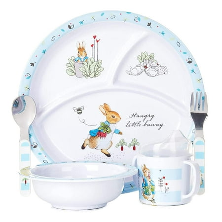 Beatrix Potter Peter Rabbit 5 Piece Melamine Dinnerware Set