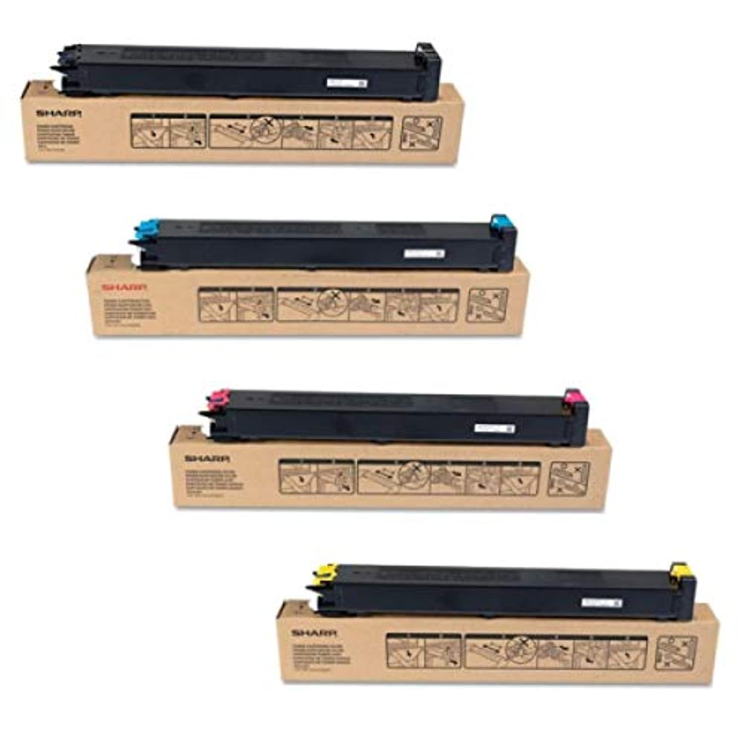 Genuine Sharp MX C40NT CMYK Toner Set 1 Each Color For MX C311 MX