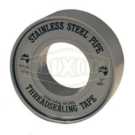 Dixon Valve 238-TTA50SS Stainless Steel PTFE Tape - 0.5 x 260 in.