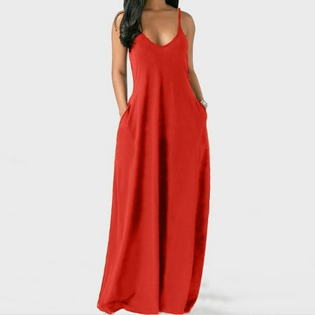 Roliyen Fashion Women Dresses Plus Size Solid Sleeveless O-Neck Pockets Camisole Long Dress
Roliyen Fashion Women Dresses Plus Size Solid Sleeveless O-Neck Pockets Camisole Long Dress