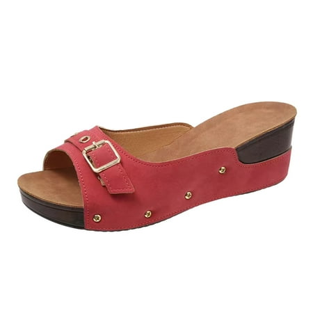 Mackneog Women Summer Wedges Buckle Strap Solid Color Comfortable Shoes Beach Open Toe Breathable Sandals Gift on Clearance
Mackneog Women Summer Wedges Buckle Strap Solid Color Comfortable Shoes Beach Open Toe Breathable Sandals Gift on Clearance