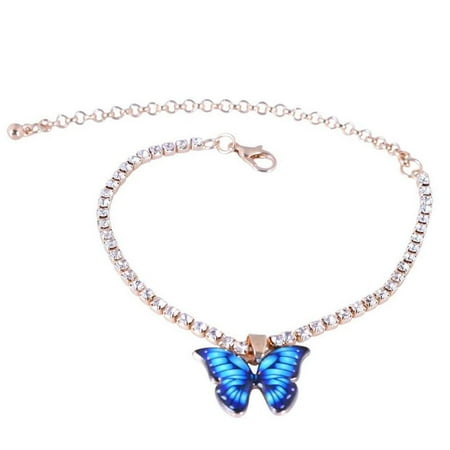 Rhinestone Butterfly Anklet for Women Summer Beach Adjustable Anklet Bracelet Ankle Jewelry for Teens Women
Rhinestone Butterfly Anklet for Women Summer Beach Adjustable Anklet Bracelet Ankle Jewelry for Teens Women