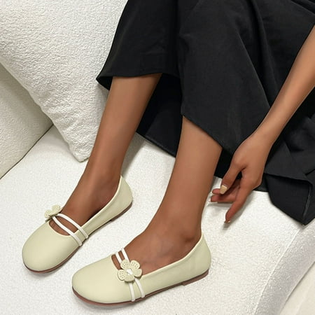 ERTUTUYI Ladies Fashion Solid Color Leather Surface Flower Comfort Flat Casual Shoes Yellow 38
ERTUTUYI Ladies Fashion Solid Color Leather Surface Flower Comfort Flat Casual Shoes Yellow 38