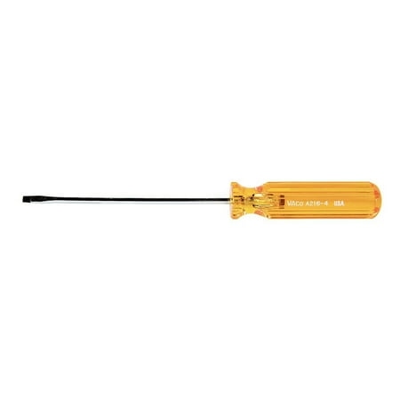 Klein Tools A216-4 1/8 in. Cabinet Tip 4 in. Round Shank Screwdriver