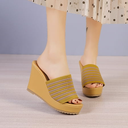 PEASKJP Womens Sandals Ladies Summer Square Head Flat Bottom Lightweight Woven Sandals Soft Insole for Arch Support Yellow 8
PEASKJP Womens Sandals Ladies Summer Square Head Flat Bottom Lightweight Woven Sandals Soft Insole for Arch Support Yellow 8