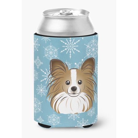 Snowflake Papillon Can or Bottle Hugger