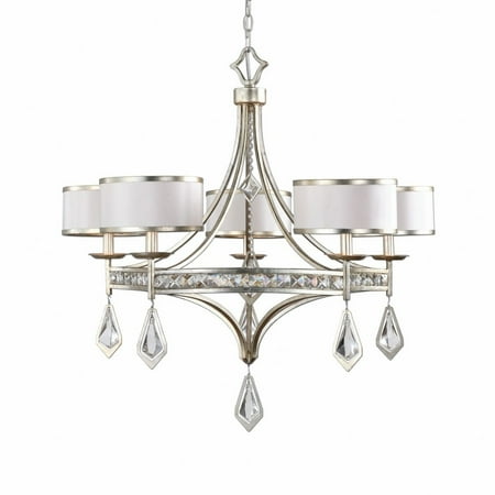 Chandelier 5 Light Iron /Crystal /Linen Silken Off White Bailey Street Home 208-Bel-1874223
Chandelier 5 Light Iron /Crystal /Linen Silken Off White Bailey Street Home 208-Bel-1874223
