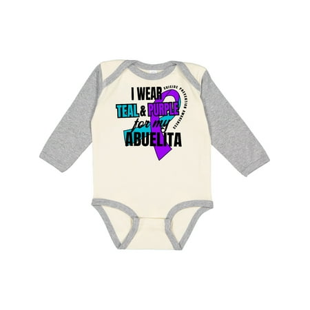 Inktastic Suicide Prevention I Wear Teal and Purple for My Abuelita Gift Baby Boy or Baby Girl Long Sleeve Bodysuit
Inktastic Suicide Prevention I Wear Teal and Purple for My Abuelita Gift Baby Boy or Baby Girl Long Sleeve Bodysuit