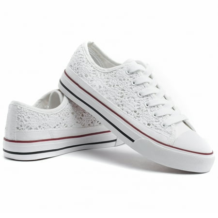 Women‘s Hollow Out Low Top Sneakers White Non-slip Lace Up Canvas Shoes Casual Walking Shoes
Women‘s Hollow Out Low Top Sneakers White Non-slip Lace Up Canvas Shoes Casual Walking Shoes