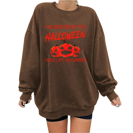 Bospose Girls Halloween Shirt O-Neck Shirt For Women Long Sleeve Shirt Women Corset Top Brown Top Women S Fashion Print Loose Blouse Casual Tops Sweatershirt Hoods Lady T-Shirt Top Sweater Xxl
Bospose Girls Halloween Shirt O-Neck Shirt For Women Long Sleeve Shirt Women Corset Top Brown Top Women S Fashion Print Loose Blouse Casual Tops Sweatershirt Hoods Lady T-Shirt Top Sweater Xxl