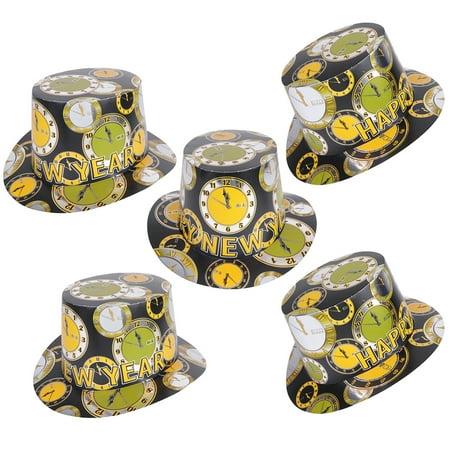 5pcs New Year Party Tophat Paper Hats Creative Headdress Decorations Clock Printing Party Favors Props for New Year Party
5pcs New Year Party Tophat Paper Hats Creative Headdress Decorations Clock Printing Party Favors Props for New Year Party
