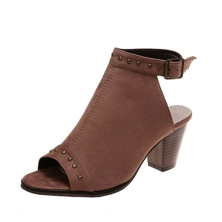 Heels for Women Women S Fashion Peep Toe Booties Metal Buckle Fish Mouth 6.5Cm Middle Heels Shoes Dress Sandals
Heels for Women Women S Fashion Peep Toe Booties Metal Buckle Fish Mouth 6.5Cm Middle Heels Shoes Dress Sandals