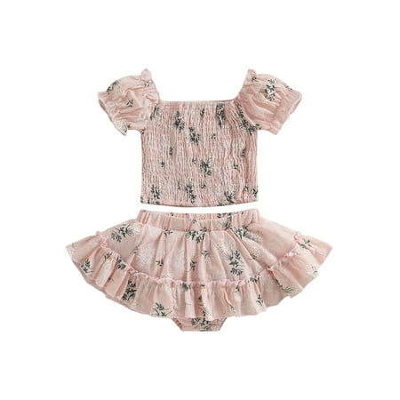 Qtinghua Toddler Baby Girls Summer Clothes Floral Print Short Sleeve Boat Neck Ruched Tops+Lined Shorts Skirts Outfits
Qtinghua Toddler Baby Girls Summer Clothes Floral Print Short Sleeve Boat Neck Ruched Tops+Lined Shorts Skirts Outfits