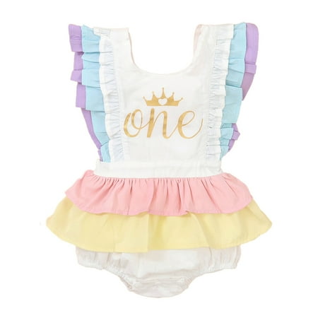 Sunisery Newborn Baby Girls Short Flying Sleeve Crew Neck Lace Fake Cotton Dress Romper White 6-12 Months
Sunisery Newborn Baby Girls Short Flying Sleeve Crew Neck Lace Fake Cotton Dress Romper White 6-12 Months