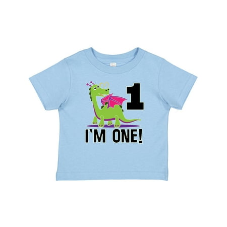 Inktastic First Birthday Outfit Girl Dragon Gift Baby Girl T-Shirt