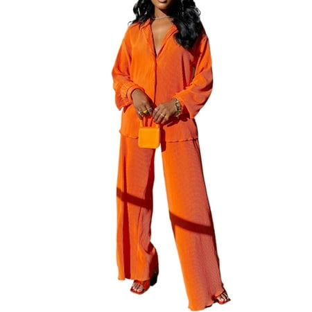 Frontwalk Women Fashion Elastic Waist Lounge Sets Wide Leg Pleated Pajamas Ladies High Waisted Holiday Shirts And Palazzo Pant
Frontwalk Women Fashion Elastic Waist Lounge Sets Wide Leg Pleated Pajamas Ladies High Waisted Holiday Shirts And Palazzo Pant