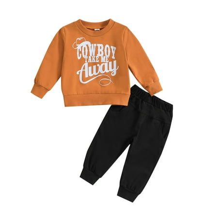 Diconna Baby Boys Western Clothes Sets 2pcs Long Sleeve Letter Print Sweatshirt and Pocket Pants Set Brown Hat 6-12 Months
Diconna Baby Boys Western Clothes Sets 2pcs Long Sleeve Letter Print Sweatshirt and Pocket Pants Set Brown Hat 6-12 Months