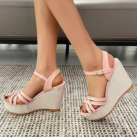 kpoplk Sandals For Women Dressy Summer Women Slides Wedge Sandals Braided Straps Square Open Toe Dress Casual Shoes(Pink)
kpoplk Sandals For Women Dressy Summer Women Slides Wedge Sandals Braided Straps Square Open Toe Dress Casual Shoes(Pink)