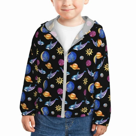 Lukts Whales In Space Print Children s Long-Sleeved Sun Protection Clothing Hooded Sweatshirts for Boys and Girls Outdoor Sports-5 Years
Lukts Whales In Space Print Children s Long-Sleeved Sun Protection Clothing Hooded Sweatshirts for Boys and Girls Outdoor Sports-5 Years