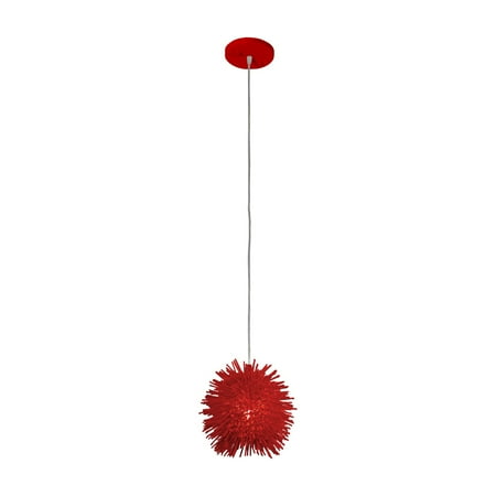 Varaluz Lighting-Urchin - One Light Uber Mini Pendant Super Red