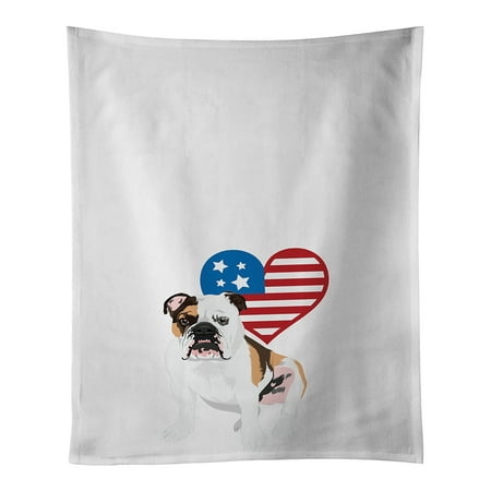 English Bulldog Tricolor #3 Patriotic White Kitchen Towel Set of 2 19 in x 28 in
English Bulldog Tricolor #3 Patriotic White Kitchen Towel Set of 2 19 in x 28 in