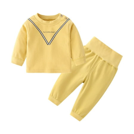 Odeerbi Infant Boys Girls Long Johns Outfits Cotton Stand Collar Shoulder Buckle Two Underwear Set Children s Winter Coat High Waist Winter Pants Yellow 8-12 Months
Odeerbi Infant Boys Girls Long Johns Outfits Cotton Stand Collar Shoulder Buckle Two Underwear Set Children s Winter Coat High Waist Winter Pants Yellow 8-12 Months