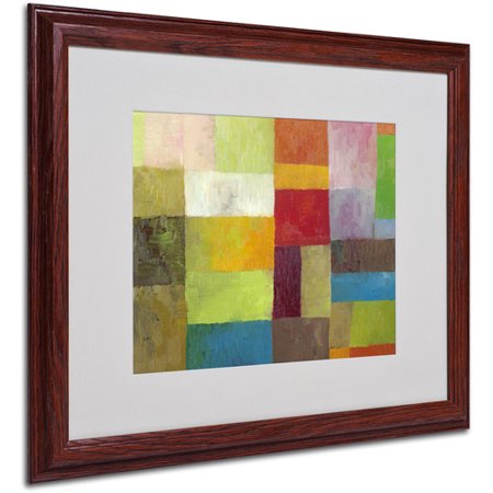 Trademark Fine Art 'Abstract Color Panels 4' Matted Framed Art by Michelle Calkins