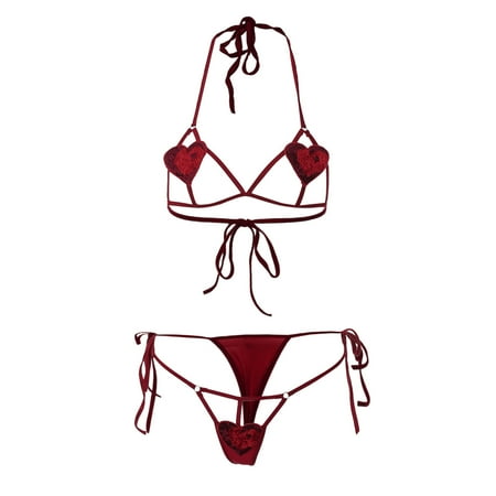 wendunide underwear women Women y Love Three-Point Halter Hollow Lingerie Underwear Two-Piece Split Suit L
wendunide underwear women Women y Love Three-Point Halter Hollow Lingerie Underwear Two-Piece Split Suit L