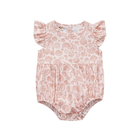 Canrulo Toddler Infant Baby Girl Romper Summer Ruffle Floral Bodysuit Jumpsuits Summer Clothes Shell Print 12-18 Months
Canrulo Toddler Infant Baby Girl Romper Summer Ruffle Floral Bodysuit Jumpsuits Summer Clothes Shell Print 12-18 Months