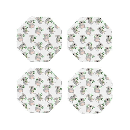 Drink Coasters Set of 4 Pudgy Koala Leather Coasters for Coffee Table Protector Heat Resistant Cute Coasters for Home Decor Housewarming Gifts Bar Kitchen 4 Inch Octagon
Drink Coasters Set of 4 Pudgy Koala Leather Coasters for Coffee Table Protector Heat Resistant Cute Coasters for Home Decor Housewarming Gifts Bar Kitchen 4 Inch Octagon