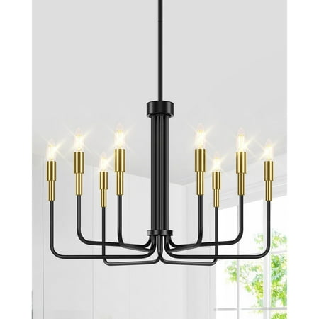 Earth & Table 8-Light Black and Gold Chandelier Modern Farmhouse Chandeliers Mid Century Candle Chandelier Lighting Industrial Chandelier
Earth & Table 8-Light Black and Gold Chandelier Modern Farmhouse Chandeliers Mid Century Candle Chandelier Lighting Industrial Chandelier
