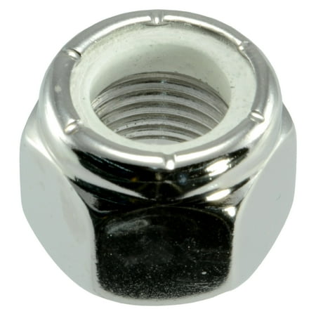 1/2 -20 Polished 18-8 Stainless Nylon Insert Lock Nuts (3 pcs.)