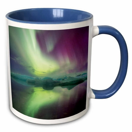 3dRose Iceland Jokulsarlon. Aurora lights reflect in lagoon. - Two Tone Blue Mug 15-ounce
3dRose Iceland Jokulsarlon. Aurora lights reflect in lagoon. - Two Tone Blue Mug 15-ounce