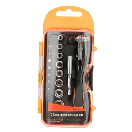 24Pcs Ratchet Screwdriver Set Steel Wrench Sockets Hand Tool For Family Garage Workshop
24Pcs Ratchet Screwdriver Set Steel Wrench Sockets Hand Tool For Family Garage Workshop